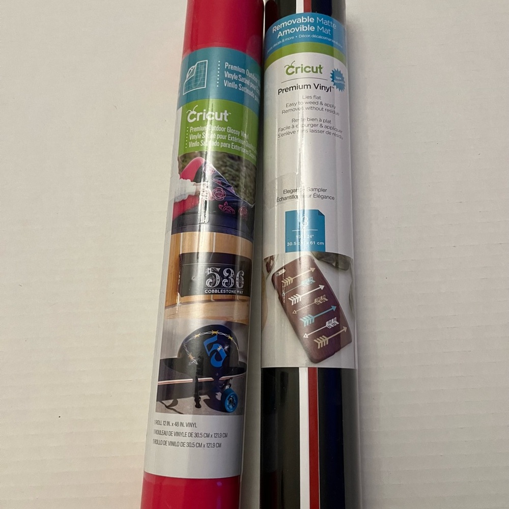 Cricut Premium Vinyl Rolls - Red and Black